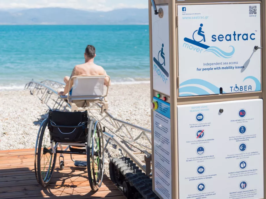 Akadálymentesített strandolás mozgáskorlátozottak számára is