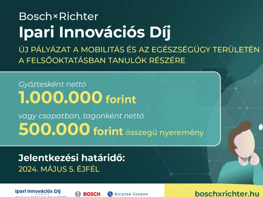 Ipari innovációs díjat hirdetett egyetemistáknak a Bosch x Richter