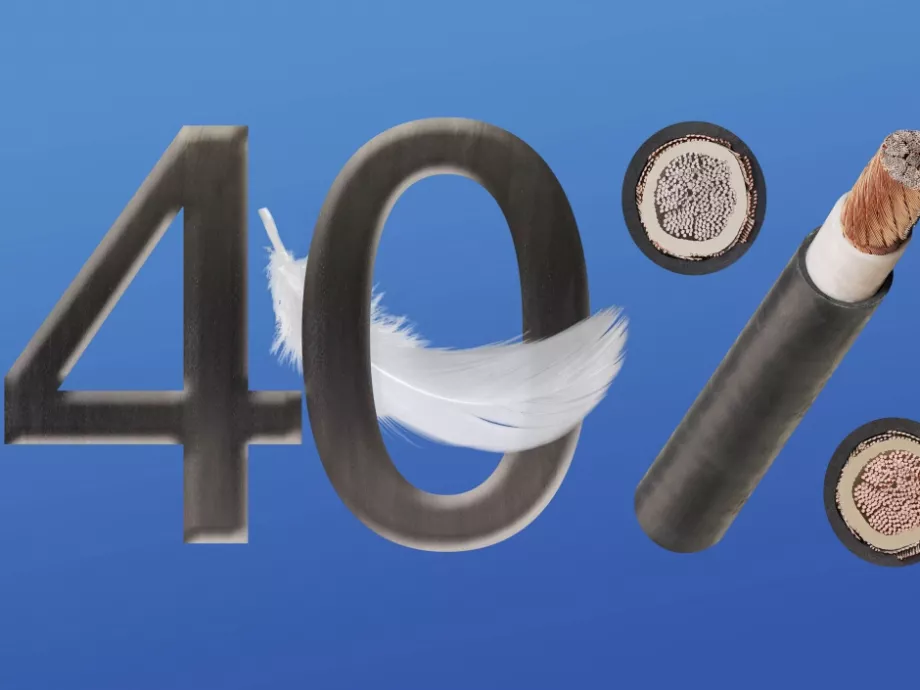 40 százalékkal könnyebb vezetékek