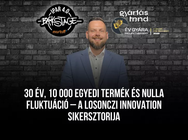 Ipar 4.0 Backstage podcast epizód - Losonczi Innovation