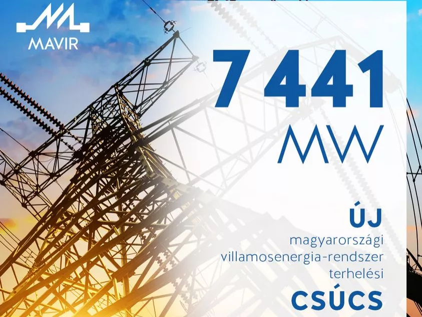 Új csúcson a magyarországi villamosenergia-rendszer terhelése