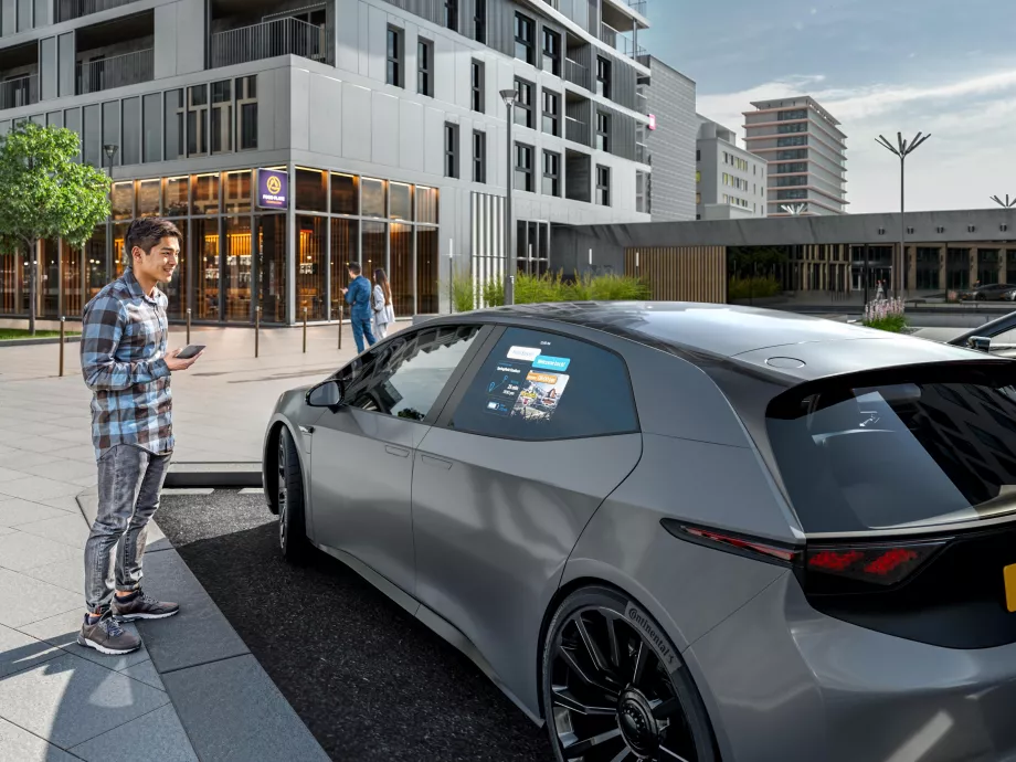 CES 2025: A Continental új kijelzője a járművek oldalablakára vetít